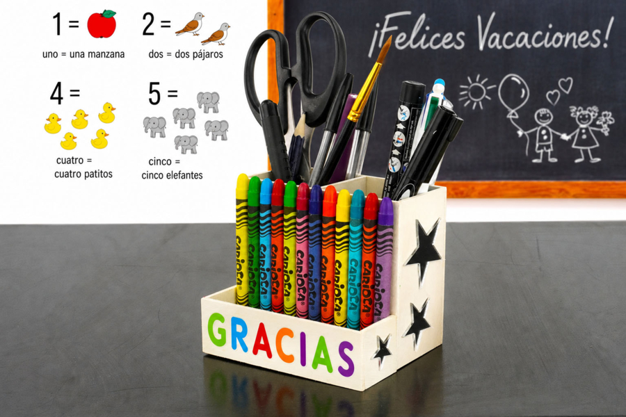 Portalápices “GRACIAS” – Regalo de fin de curso